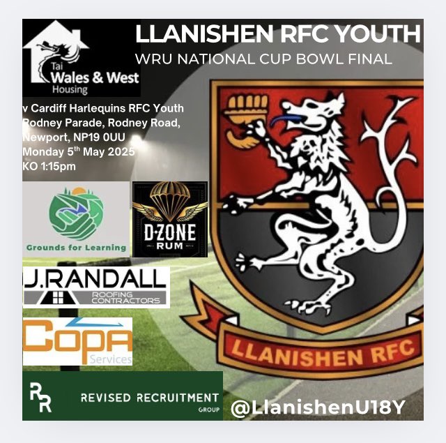LlanishenU18Y's tweet photo. 🏉WRU National Finals🏉

Very proud of this group of young me @rodneyparade @dragonsrfc

U18 Boys Youth Bowl Final @LlanishenRFC1 v @CardiffQuinsRFC 

#Grassroots #SupportTheBoys

❤️🖤❤️🖤❤️🖤❤️🖤❤️🖤❤️
@WRU_Community @WWHA @revisedrecgroup @randall_roofing @markyourpitch https://t.co/agsivpitEF