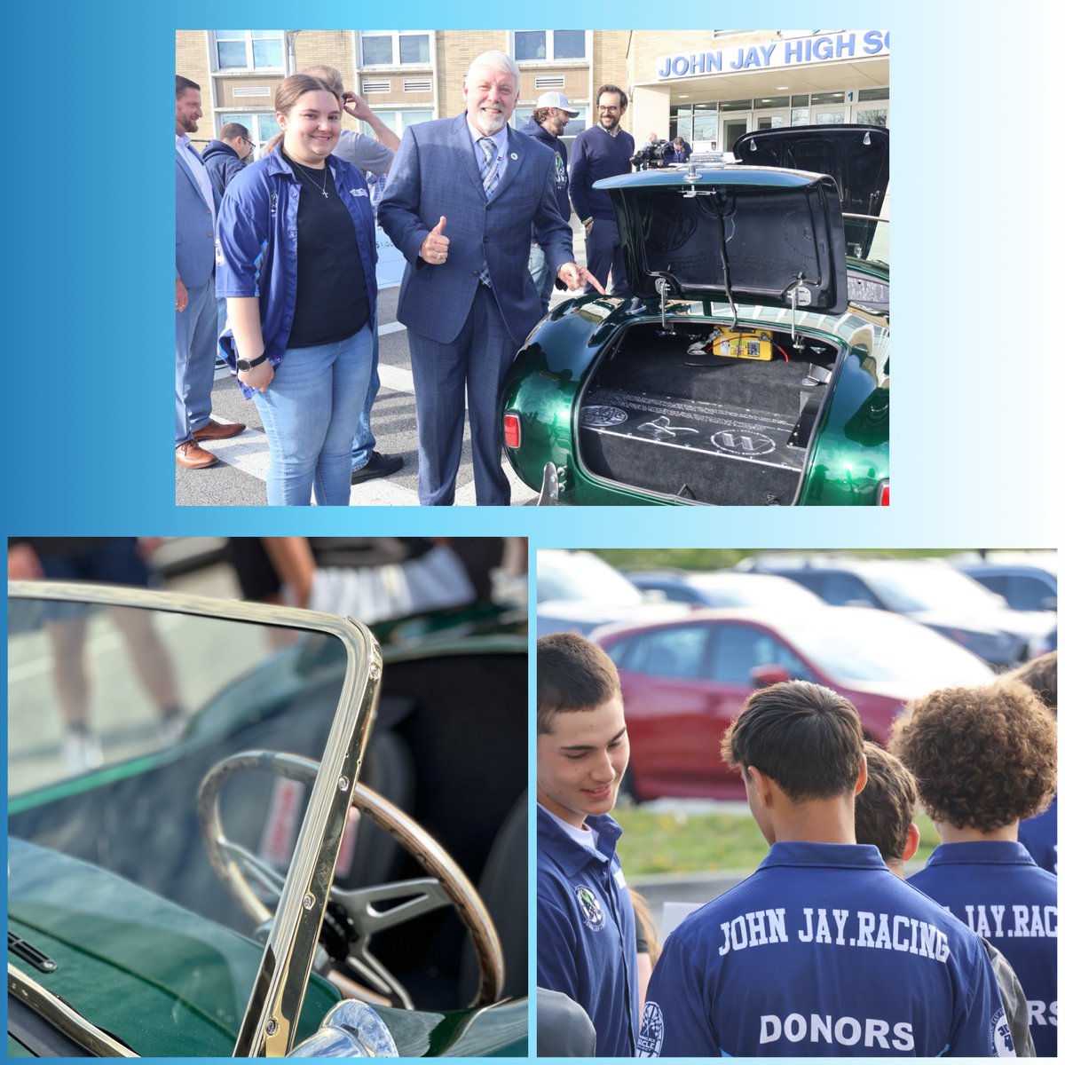 The John Jay Racing Team has created a stunningly beautiful and deeply meaningful vehicle: Every detail matters. The car’s colors, logo and other details raise awareness of mental health. Today, they made a donation to support behavioral health at Vassar Brothers Medical Center.