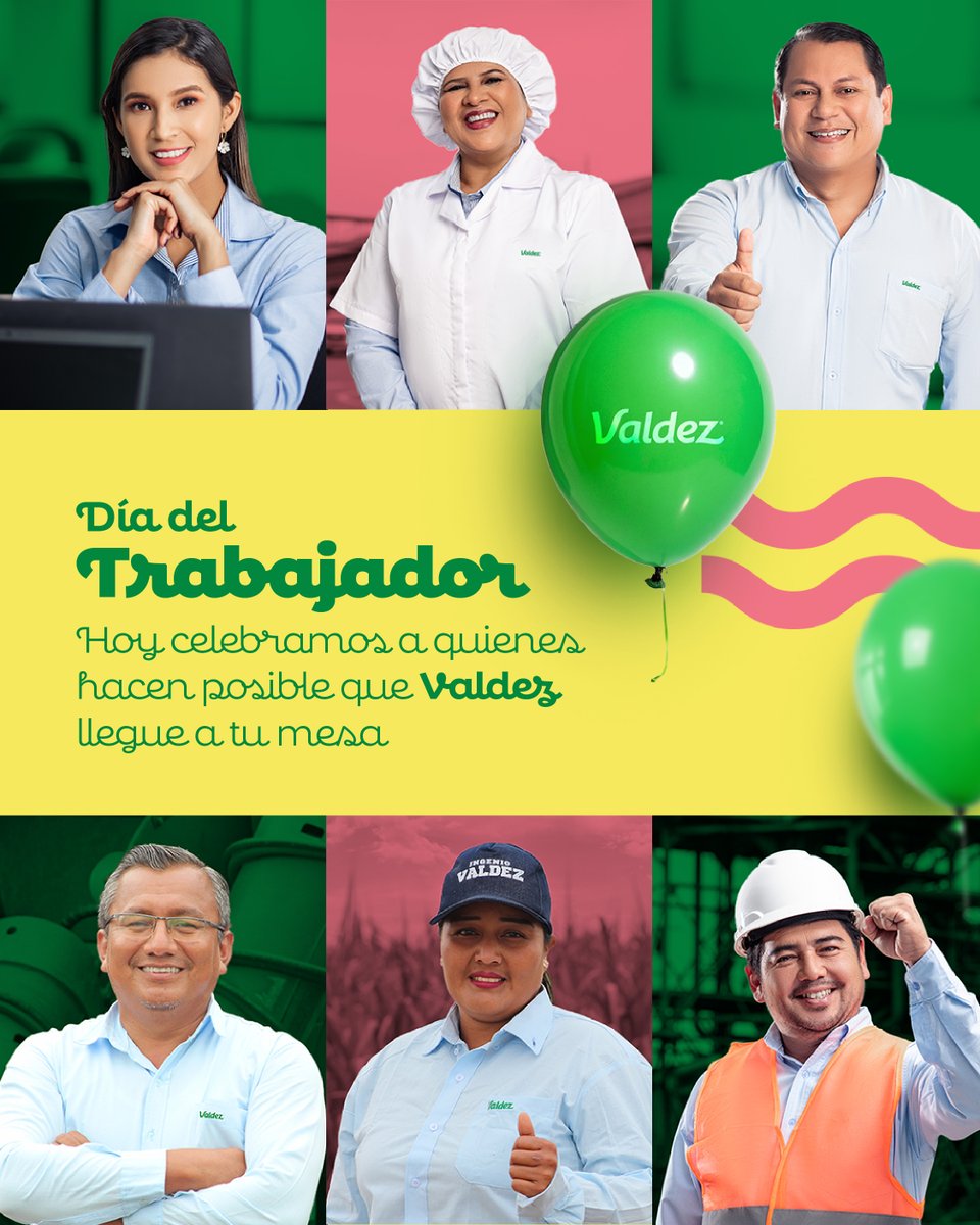 Celebramos a quienes cada día dan lo mejor de sí. ¡Feliz Día del Trabajador! 👏✨​

​Porque en Valdez creemos que la vida sabe a felicidad cuando se trabaja en equipo.​

​#DíaDelTrabajador #Valdez