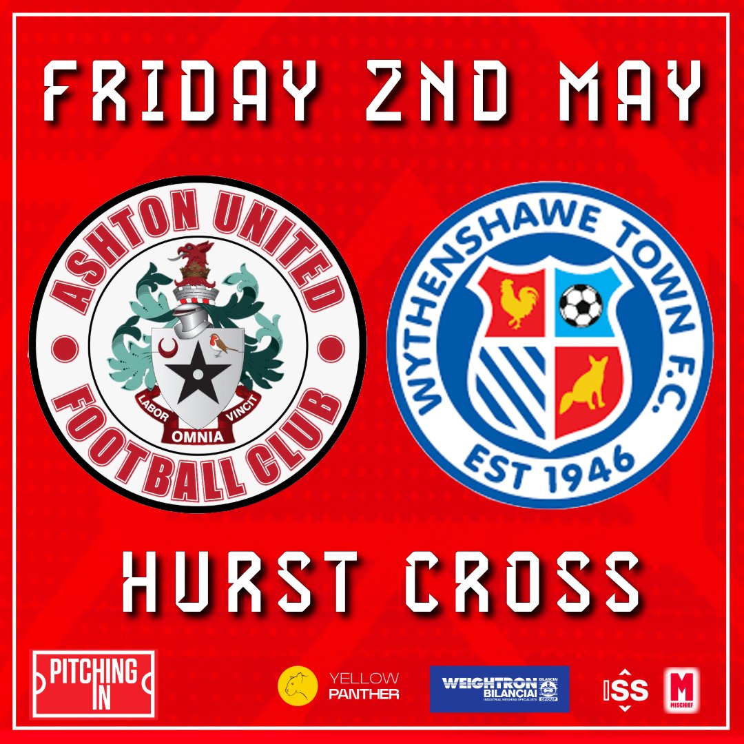 𝙏𝙊𝙈𝙊𝙍𝙍𝙊𝙒 𝙉𝙄𝙂𝙃𝙏

Our <a href="/AshtonUtdYouth/">Ashton United FC U21s</a> are taking on <a href="/WTFC1946/">Wythenshawe Town FC</a> at Hurst Cross tomorrow night at 19:30

<a href="/CrossBarAshton/">The Cross Bar</a> will be open and entry is free 

Get down and support the next generation of #aufc

#robinsrevolution