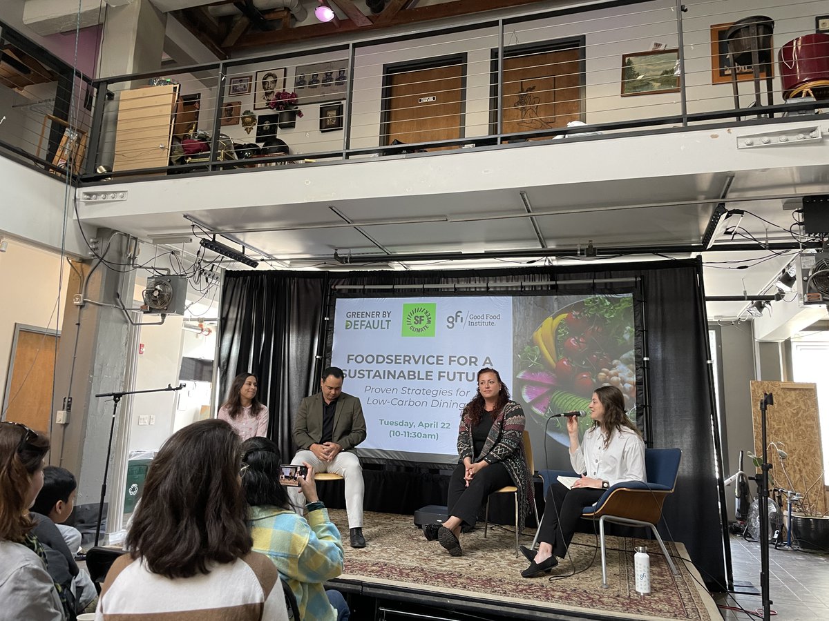 Greener by Default (@greenerdefault) on Twitter photo Had a blast at #SFClimateWeek last Tuesday co-hosting a dynamic panel w/ <a href="/GoodFoodInst/">The Good Food Institute</a>! GBD's Taylor Flores joined other sustainable food experts to talk plant-forward solutions for reducing carbon footprints in institutional foodservice.🌱
Great to see the turnout + enthusiasm! Had a blast at #SFClimateWeek last Tuesday co-hosting a dynamic panel w/ <a href="/GoodFoodInst/">The Good Food Institute</a>! GBD's Taylor Flores joined other sustainable food experts to talk plant-forward solutions for reducing carbon footprints in institutional foodservice.🌱
Great to see the turnout + enthusiasm!