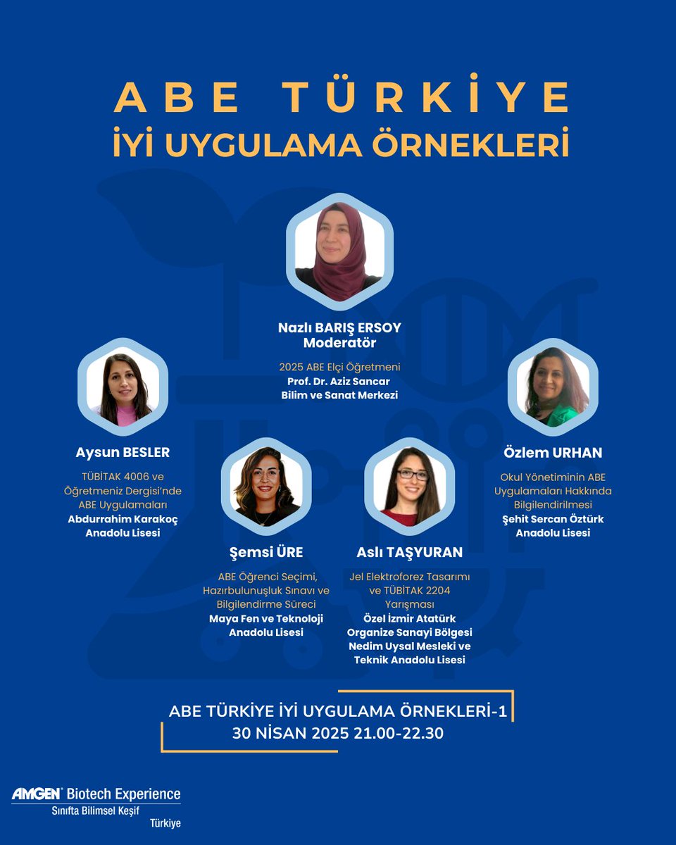🔬 İyi Uygulama Örnekleriyle ABE’nin Gücü: Öğretmenlerden İlham Verici Paylaşımlar 🌟

#Biyoteknoloji #STEM #BilimEğitimi #TÜBİTAK4006 #ÖğretmenizDergisi #kalkınmaatölyesi #amgenvakfı #EDC #biotechexperience <a href="/kalkinmatolyesi/">Kalkınma Atölyesi</a> <a href="/amgen_turkiye/">Amgen Türkiye</a> <a href="/EDCtweets/">edc.org</a> <a href="/ABEProgOffice/">Amgen Biotech Experience (ABE) Program Office</a>