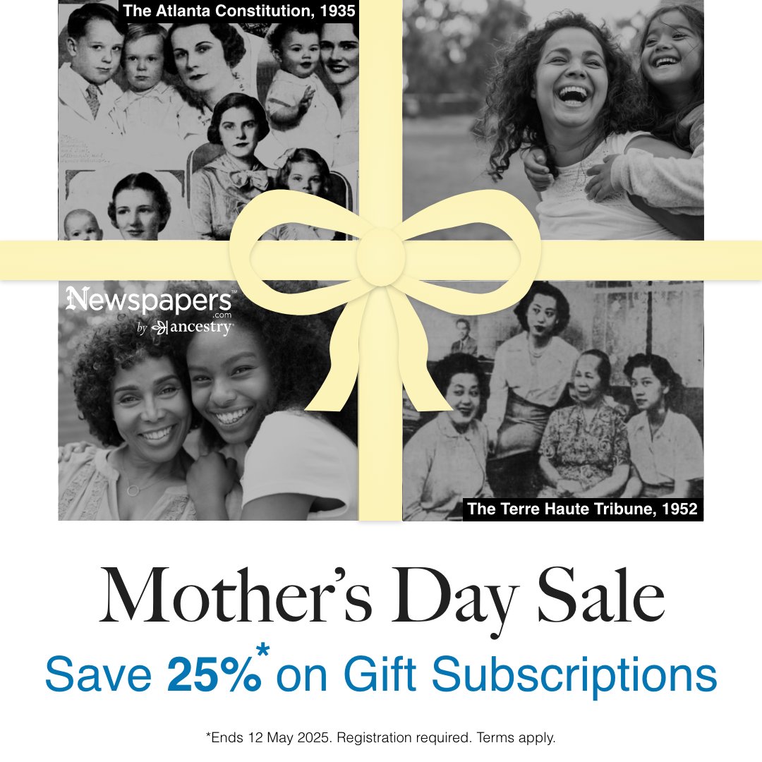 Help your mom keep up with the latest local and national news this year with a gift subscription to Newspapers.com.