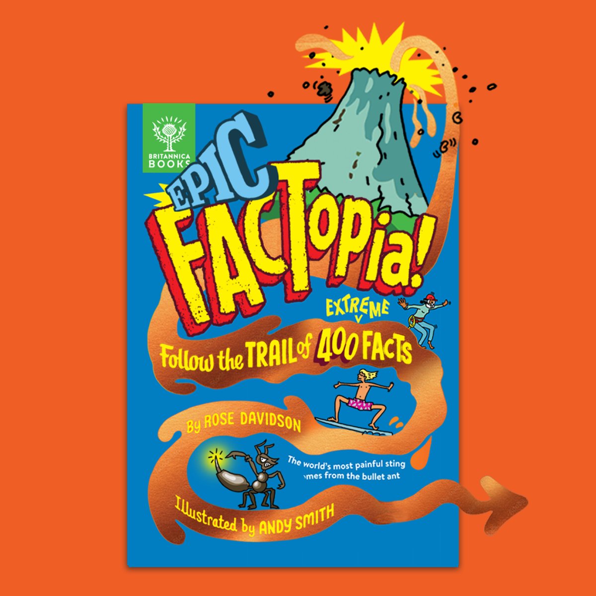 #HappyPublicationDay to the eighth title in the much-loved FACTopia! series, Epic FACTopia! 🌋 💥

Follow an ingenious trail of 400 facts about daredevils, death-defying stunts, world records, wacky weather, extreme sports, and so much more!

📚: whatonearth.pub/4kdbygE