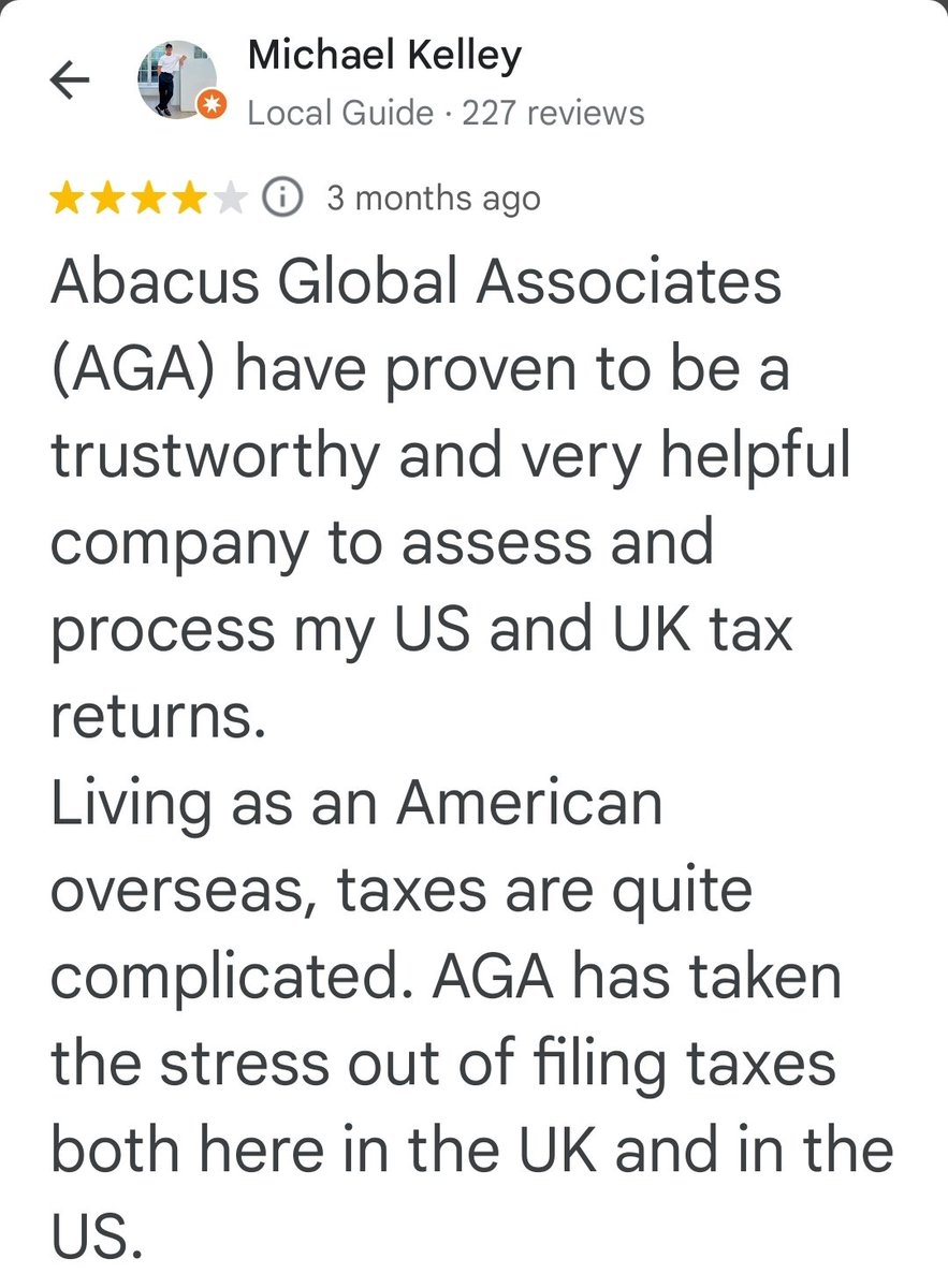 agataxuk's tweet photo. Check out this review of Abacus Global Associates Ltd t/a AGA Tax on Google Maps #OnGoogleMaps

https://t.co/Qrl0nCUsXQ https://t.co/qb1V0DKy5Y