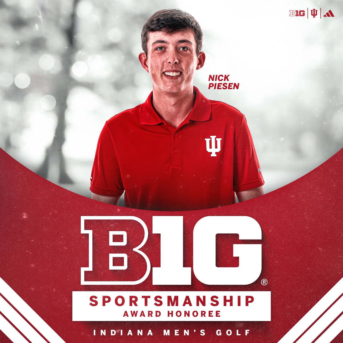 Nick Piesen has been named a Big Ten Sportsmanship Honoree. 👏