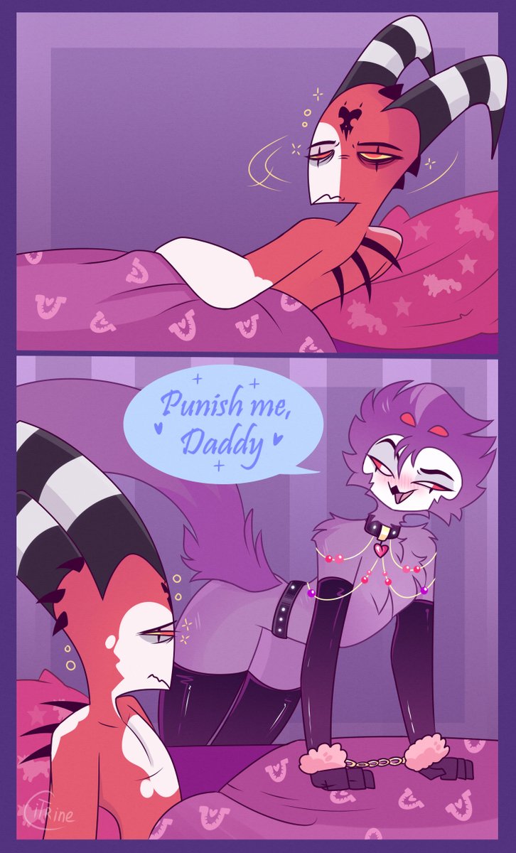 Citrine90's tweet photo. It was going to be a hot night, but Stolas keeps forgetting that activity at 4 a.m. is normal for owls, not for imps😔
#HelluvaBoss #Stolitz #Stolas #Blitzo https://t.co/JjVLXs0fV8