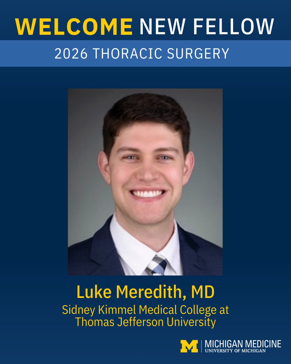 Thrilled to have our two new Thoracic Surgery fellows train with us in 2026.

Welcome to the Department of Surgery, Jin Kook Kang, MD, and Luke Meredith, MD!