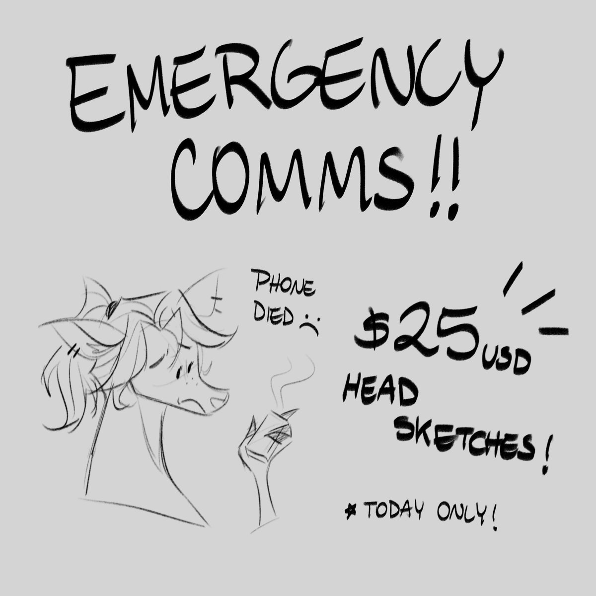 EMERGENCY COMMS ONLY FOR TODAY 🚨🚨🚨‼️‼️

My phone died on me last night suddenly and I don’t have enough money to buy a new one at the moment… I’m opening these for the day and TODAY ONLY. Examples below.

PayPal only, DM me if interested. Please share!!

Thank you 🤎