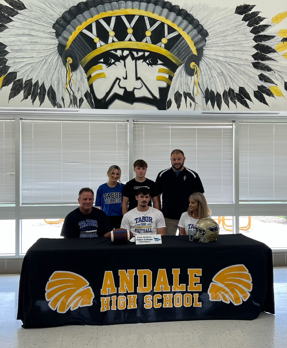 Andale Athletics (@andaleathletics) on Twitter photo Congratulations to Cale Andre for signing to continue his academic and football career at Tabor College!
<a href="/VypeKS/">VYPE Kansas</a> <a href="/sportsinkansas/">Sports in Kansas</a> <a href="/AndaleFootball/">Andale Football</a> Congratulations to Cale Andre for signing to continue his academic and football career at Tabor College!
<a href="/VypeKS/">VYPE Kansas</a> <a href="/sportsinkansas/">Sports in Kansas</a> <a href="/AndaleFootball/">Andale Football</a>