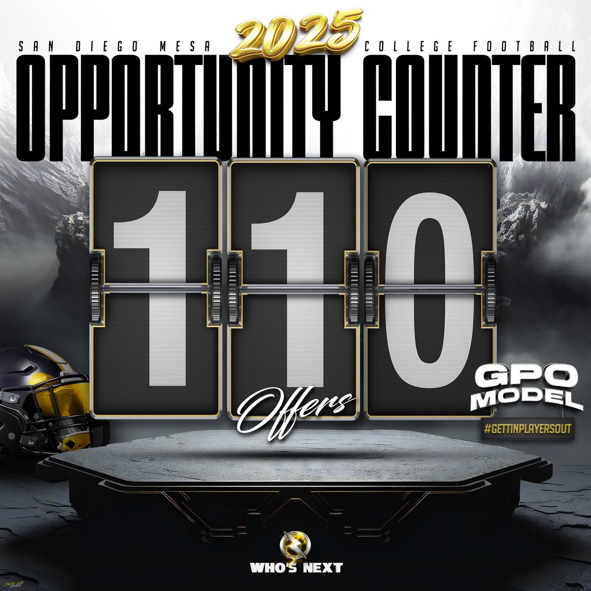 SDmesafootball's tweet image. With the recent offers we are now at 110! 
#NextLevelProgram #GettinPlayersOut 
@BallCoachGW @PrezHands @JUCOFFrenzy @jucomadefb @EC_Preps_SD @Daygofootball @sdfootball