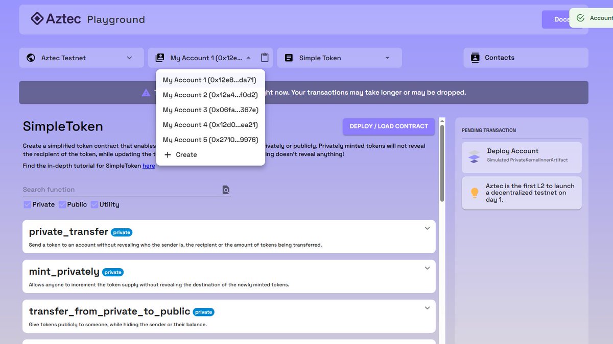 <a href="/aztecnetwork/">Aztec</a> baru saja membuka "Playground Public Alpha Testnet"!  Ini bisa jadi BESAR, mari berpartisipasi:  
- Pergi ke : play.aztec.network/alpha-testnet/
- Buat Akun 
- Tunggu beberapa menit 
- Anda masuk!
LFG