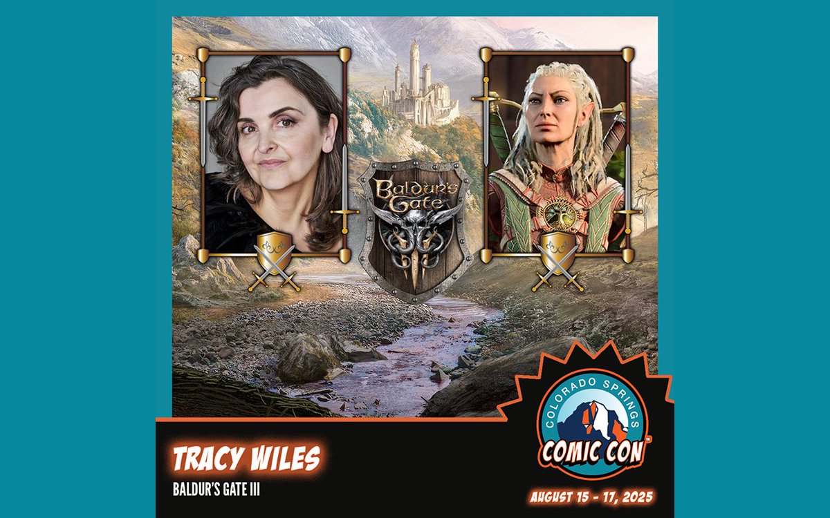 Colorado Springs CC (@cscomiccon) on Twitter photo Please welcome <a href="/TracyWiles/">Tracy Wiles is Jaheira</a> to #CSCC2025 at the <a href="/bworldarena/">BroadmoorWorldArena</a>! Tracy’s 2024 BAFTA Nominated Performance as the iconic Jaheira, in Baldur’s Gate 3, has received much acclaim from fans and critics alike. Outside of Faerûn, she can also be heard as The Guide in The First Descendant, Please welcome <a href="/TracyWiles/">Tracy Wiles is Jaheira</a> to #CSCC2025 at the <a href="/bworldarena/">BroadmoorWorldArena</a>! Tracy’s 2024 BAFTA Nominated Performance as the iconic Jaheira, in Baldur’s Gate 3, has received much acclaim from fans and critics alike. Outside of Faerûn, she can also be heard as The Guide in The First Descendant,