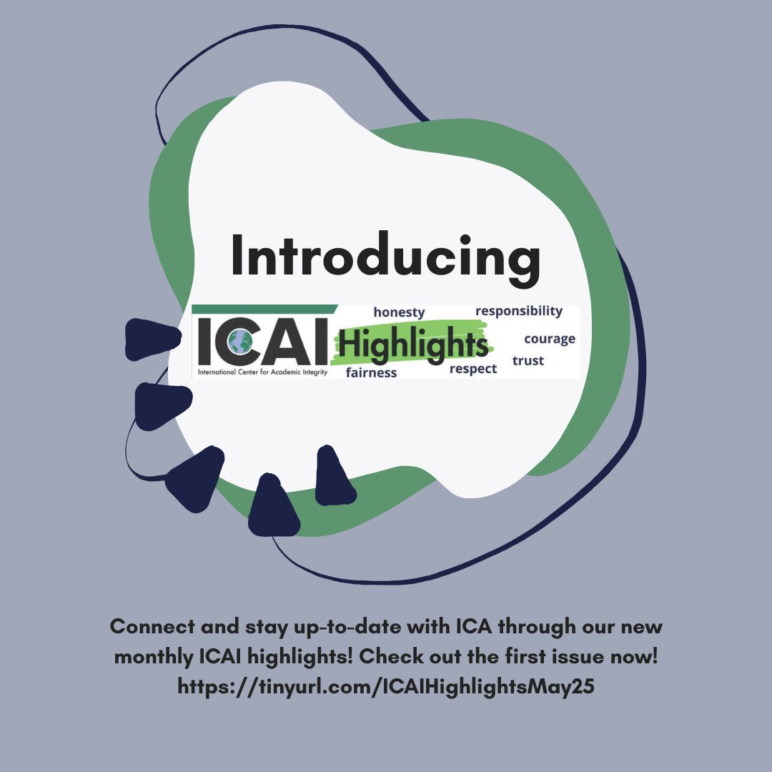 ICAI is excited to announce ICAI Highlights - a monthly communication tool to help you stay up-to-date with integrity news, learn about upcoming webinars, and catch up on the #IntegrityMatters blog.

Check your email inbox or view the first issue here: tinyurl.com/ICAIHighlights…