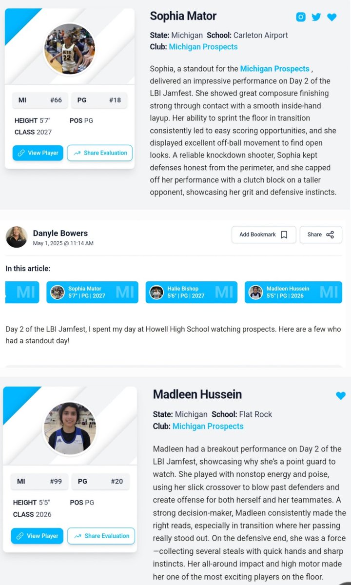 Sophia Mator (@sophiamator) on Twitter photo We out here ballin!!! Thank you for the write-ups coach!!
<a href="/pgh_Danyle/">PrepGirlsHoopsDanyle</a> <a href="/matorfarms/">matorfarms23</a> <a href="/MIprospects/">MichiganProspects</a> <a href="/iamcoachmason/">CoachMason</a> <a href="/madleen_hussein/">Madleen Hussein</a> We out here ballin!!! Thank you for the write-ups coach!!
<a href="/pgh_Danyle/">PrepGirlsHoopsDanyle</a> <a href="/matorfarms/">matorfarms23</a> <a href="/MIprospects/">MichiganProspects</a> <a href="/iamcoachmason/">CoachMason</a> <a href="/madleen_hussein/">Madleen Hussein</a>