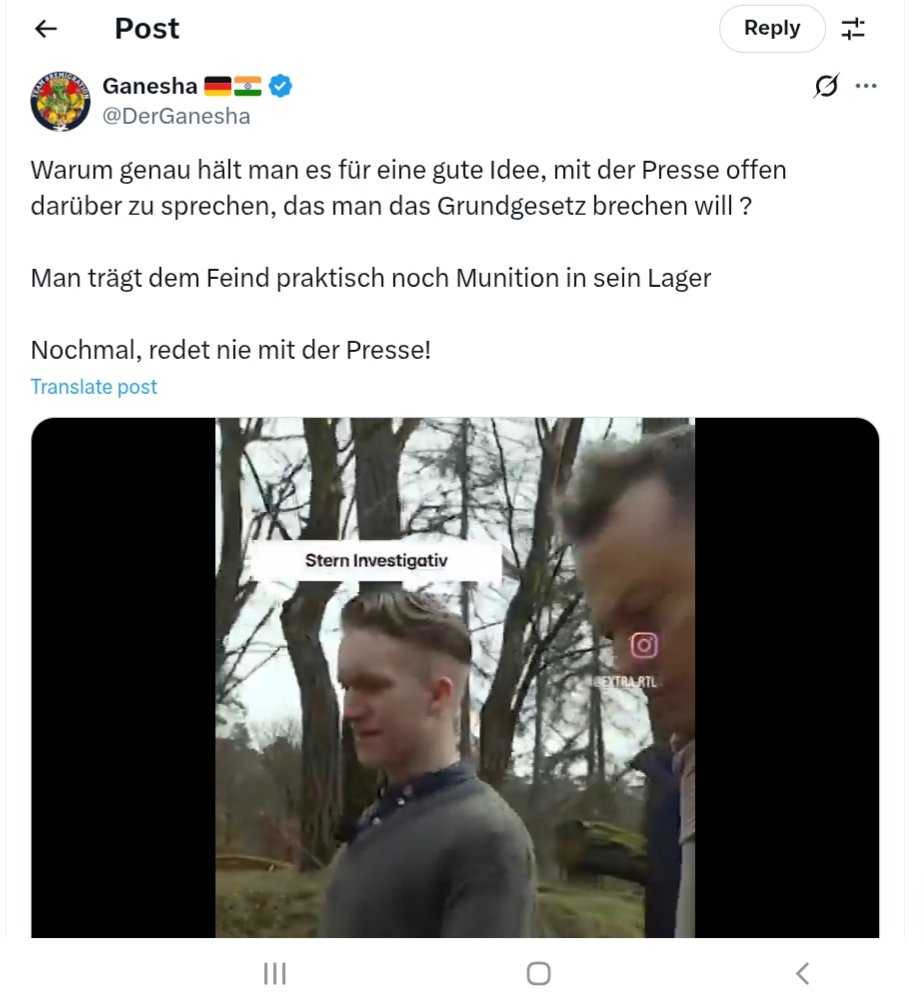 Wenn bei Rechtsextremisten der Schimmer einer Erkenntnis glimmt, dass sie halt doch Verfassungsfeinde sind und ihr politischer Arm verboten gehört...