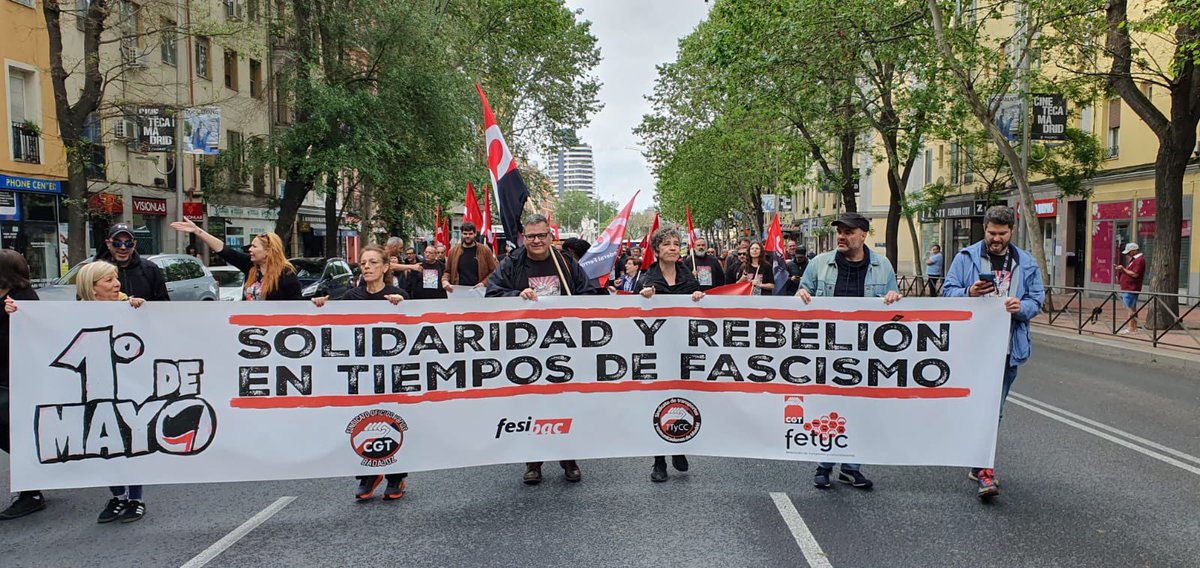 FESIBAC-CGT (@cgtfesibac) on Twitter photo Otro año más <a href="/CGTfesibac/">FESIBAC-CGT</a> <a href="/cgttcmadrid/">CGT Transportes Madrid</a> <a href="/fetyccgt/">Fetyc</a> <a href="/SFFCGT/">CGT Sector Federal Ferroviario</a> salimos el #1DeMayo2025 a las calles de Madrid a defender el empleo y las condiciones laborales y a reivindicar nuevos derechos para la clase trabajadora. No nos van a callar ni los unos, ni los otros. Solidaridad y Rebelión Otro año más <a href="/CGTfesibac/">FESIBAC-CGT</a> <a href="/cgttcmadrid/">CGT Transportes Madrid</a> <a href="/fetyccgt/">Fetyc</a> <a href="/SFFCGT/">CGT Sector Federal Ferroviario</a> salimos el #1DeMayo2025 a las calles de Madrid a defender el empleo y las condiciones laborales y a reivindicar nuevos derechos para la clase trabajadora. No nos van a callar ni los unos, ni los otros. Solidaridad y Rebelión