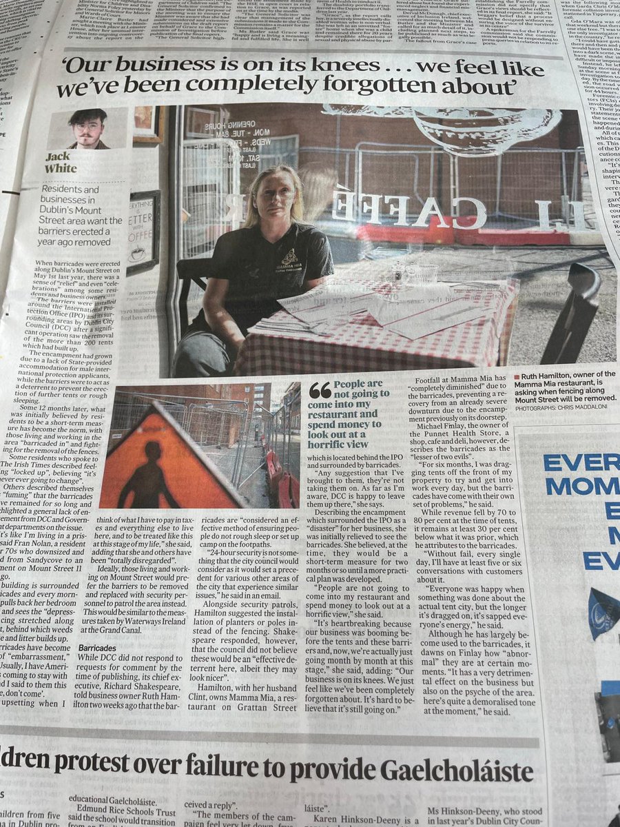 One year on Mount Street remains barricaded in ugly steel fences, promoting dumping and dereliction. They are an embarrassing scar on the city, and a visible symbol of the ongoing dysfunction and chaos from the IPO, which is operating unsafely at a completely unsuitable location.
