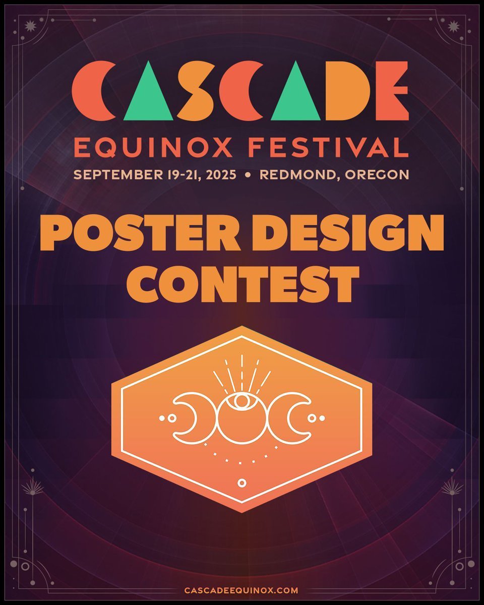 The Cascade Equinox 2025 Poster Design Contest is open! 

🏆 The grand prize winner will score 2 VIP tickets, $500 💰, &amp; have their work celebrated across our festival campaign.

Submissions close May 21 at 11:59 PM PT