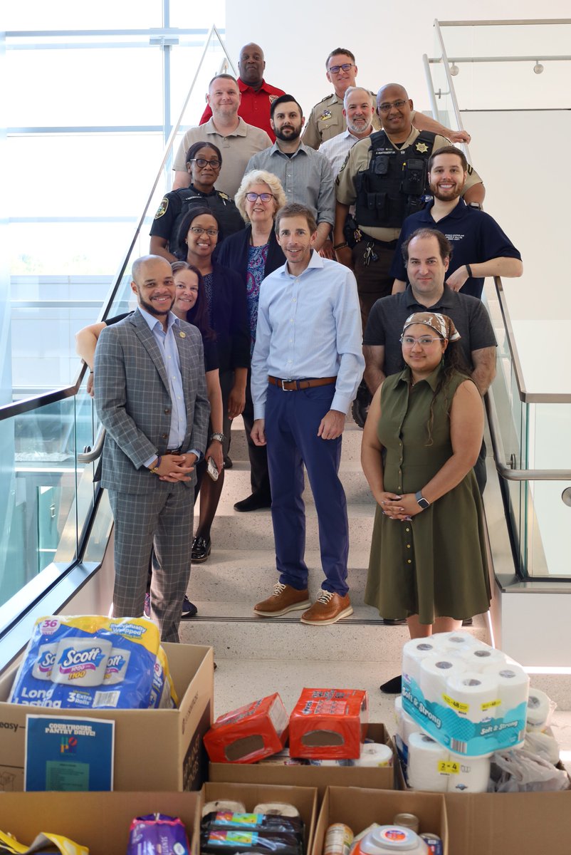 Proud to share that our team at the <a href="/HowardCoSAO/">Howard County State's Attorney's Office</a> joined courthouse colleagues in collecting canned goods, meals &amp; essentials for the Courthouse Pantry Drive. A great show of generosity &amp; teamwork across agencies for <a href="/HopeWorksofHC/">HopeWorks</a> ! 🥫💙 #HoCoCommunity #CourthouseCares