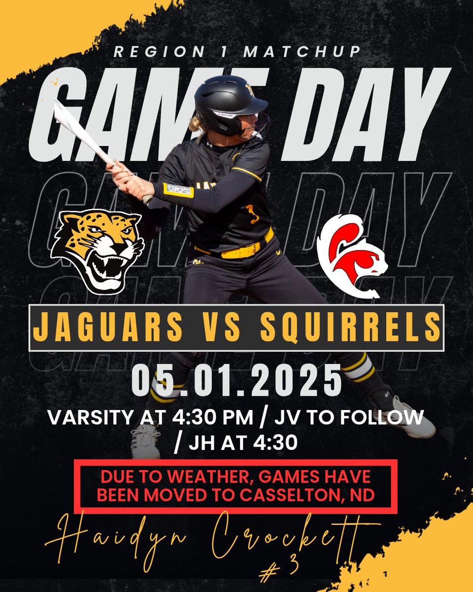 Game day! Game has been moved to Casselton! 
🕦 4:30pm