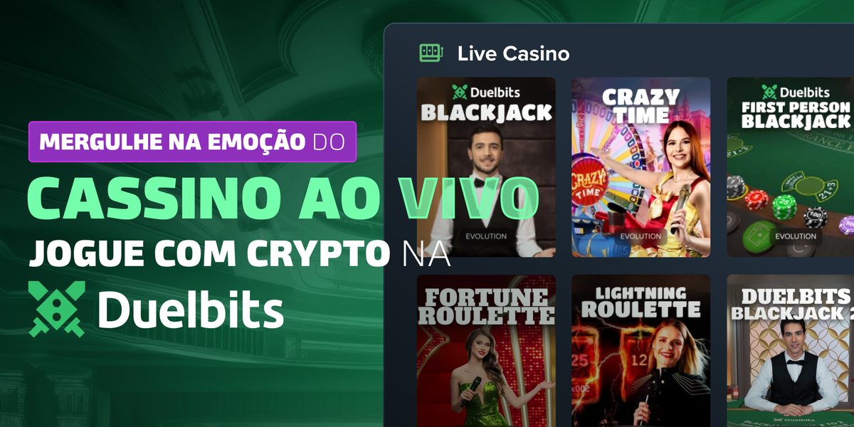 Sinta a emoção do Cassino ao Vivo na Duelbits! 🎰🔥

Jogue com Cripto e aproveite bônus com diversão sem limites!