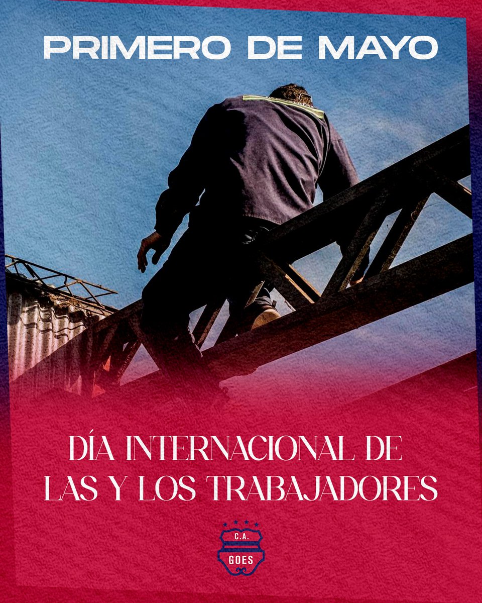 clubgoesoficial's tweet photo. Saludamos en este Primero de Mayo a todas y todos los trabajadores que son parte de la familia misionera 💙❤️ https://t.co/sAWgdH5ElA