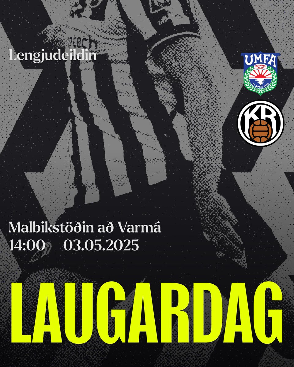 Okkar konur leika sinn fyrsta leik á tímabilinu í Lengjudeildinni á laugardaginn - ALLIR Á VÖLLINN!

⚽️ Afturelding - KR
🕰️ 3. maí, 14:00
📍 Malbikstöðin að Varmá
🏆 Lengjudeildin

ÁFRAM KR!!