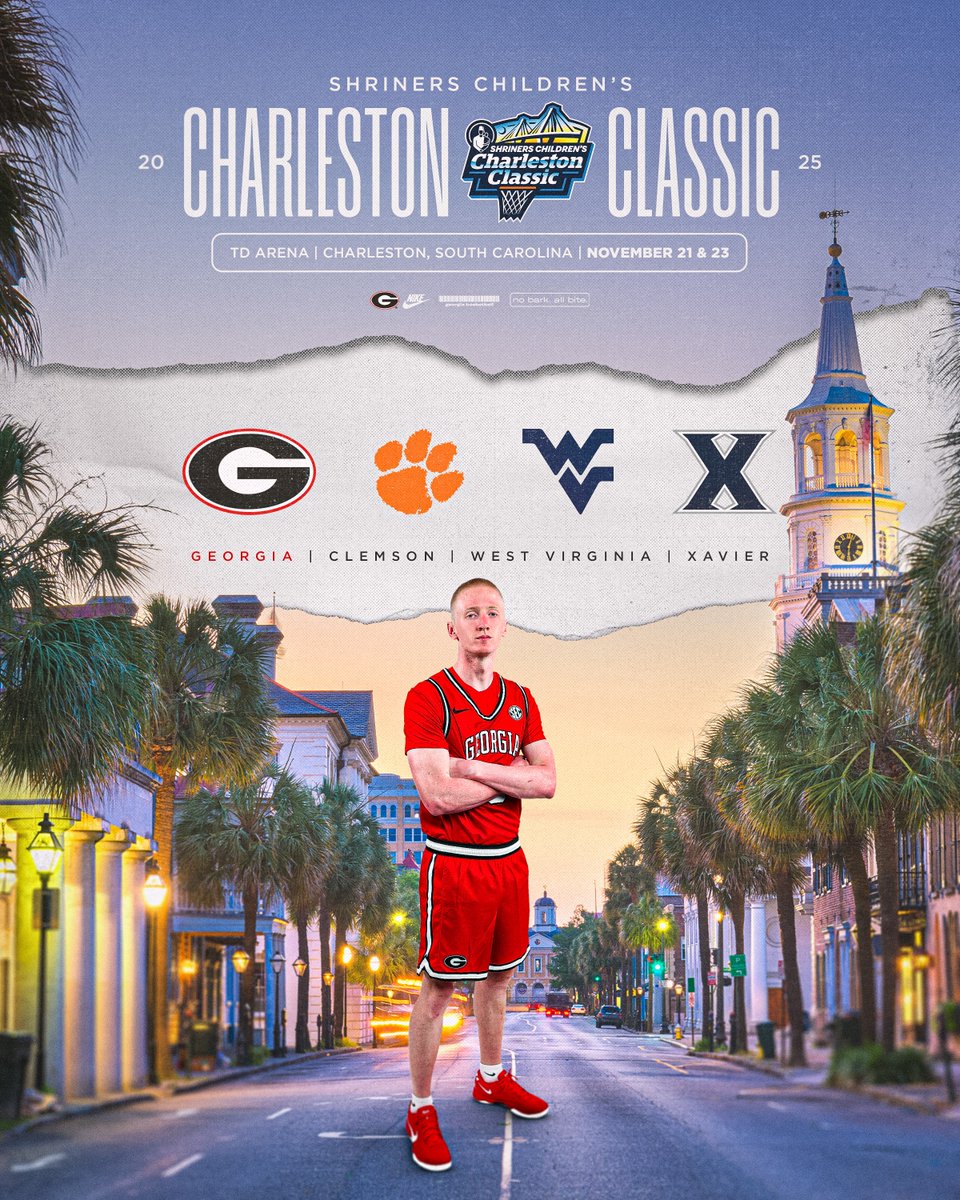 Headed to Charleston 🌴

Dawgs will feature in the 2025 Shriners Children’s Charleston Classic❗️

Matchups and ticket information to be announced at a later date.

#GoDawgs