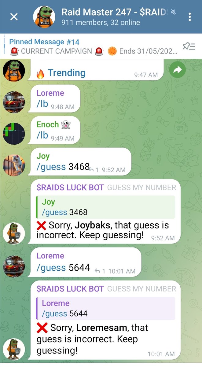 Raid Master 247 - $RAIDS ๐บ๐ธ (@raidmaster247) on Twitter photo ๐ฅ @Loremesam just found the lucky number 4958 and won 10,000 $RAIDS tokens!
๐ The raid is overโrespect the $RAIDS Lucky Number Champion!
A new game has already started. Think you can beat that?
Join the hunt now:
t.me/RaidMaster247
$RAIDS <a href="/RaidMaster247/">Raid Master 247 - $RAIDS ๐บ๐ธ</a>
๐ ๐ฅ @Loremesam just found the lucky number 4958 and won 10,000 $RAIDS tokens!
๐ The raid is overโrespect the $RAIDS Lucky Number Champion!
A new game has already started. Think you can beat that?
Join the hunt now:
t.me/RaidMaster247
$RAIDS <a href="/RaidMaster247/">Raid Master 247 - $RAIDS ๐บ๐ธ</a>
๐