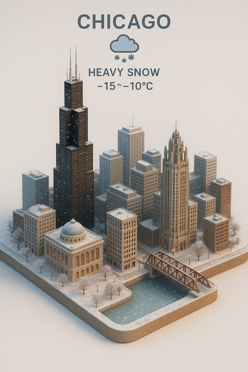 生成特色城市天气预报图片

注：
- 请修改提示词底部的城市、天气、温度
- “城市特色建筑”可以具体写上名称
- 本图用 sora 生成

提示词：