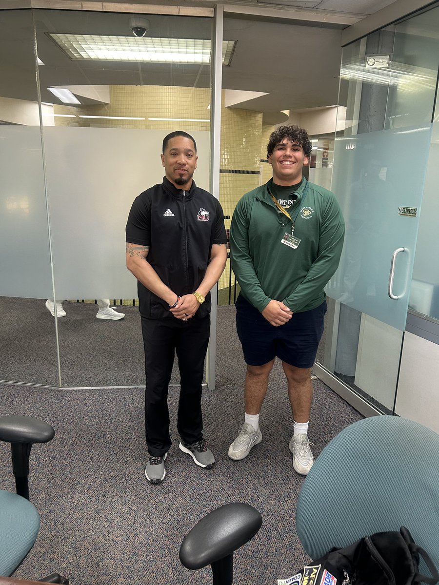 Eli Valencia (@elivalencia33) on Twitter photo Thank you <a href="/CoachDJBland/">DJ Bland</a> for stopping by yesterday and telling me more about NIU Football. Can't wait to be back on campus June 8!
<a href="/Tom_barrett5/">Tom Barrett</a> <a href="/CoachGalante/">Dan Galante</a> <a href="/StPatrickFB/">Saint Patrick Football</a> <a href="/EDGYTIM/">Timothy “EDGYTIM” OHalloran</a> <a href="/Coach_Jay53/">Justin Robinson</a> Thank you <a href="/CoachDJBland/">DJ Bland</a> for stopping by yesterday and telling me more about NIU Football. Can't wait to be back on campus June 8!
<a href="/Tom_barrett5/">Tom Barrett</a> <a href="/CoachGalante/">Dan Galante</a> <a href="/StPatrickFB/">Saint Patrick Football</a> <a href="/EDGYTIM/">Timothy “EDGYTIM” OHalloran</a> <a href="/Coach_Jay53/">Justin Robinson</a>