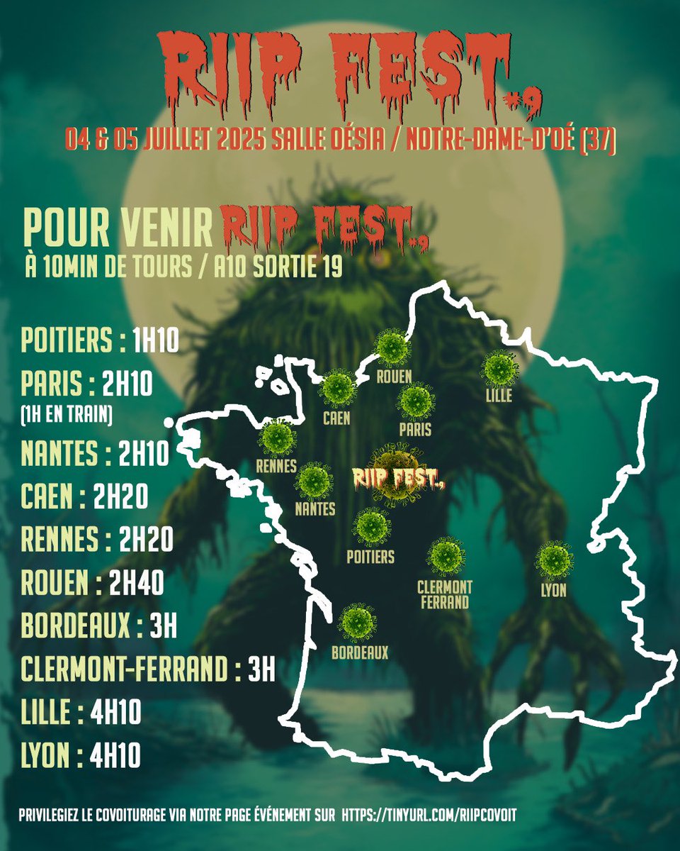 ▬▬👥🚙🔎 CO’VOITURAGE 🔍🚙👥▬▬

A moins de 66 jours de cette nouvelle édition du RIIP :
proposez, consultez et partagez simplement vos plans covoiturage via <a href="/togetzer/">jidan</a> ! 
📣 tinyurl.com/Riipcovoit

Voyagez malin, voyagez humain, voyagez ecoresponsable !