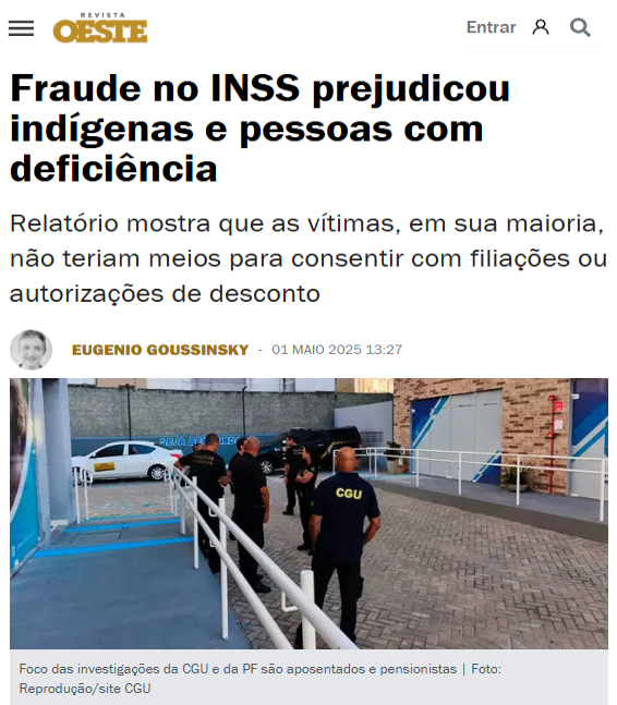 BrazilenDireita's tweet image. Além dos #idosos...
Até os #indígenas e #deficientes???
Isso é um crime hediondo?
#CPIdoINSS #INSS 
#CPIdosAposentados