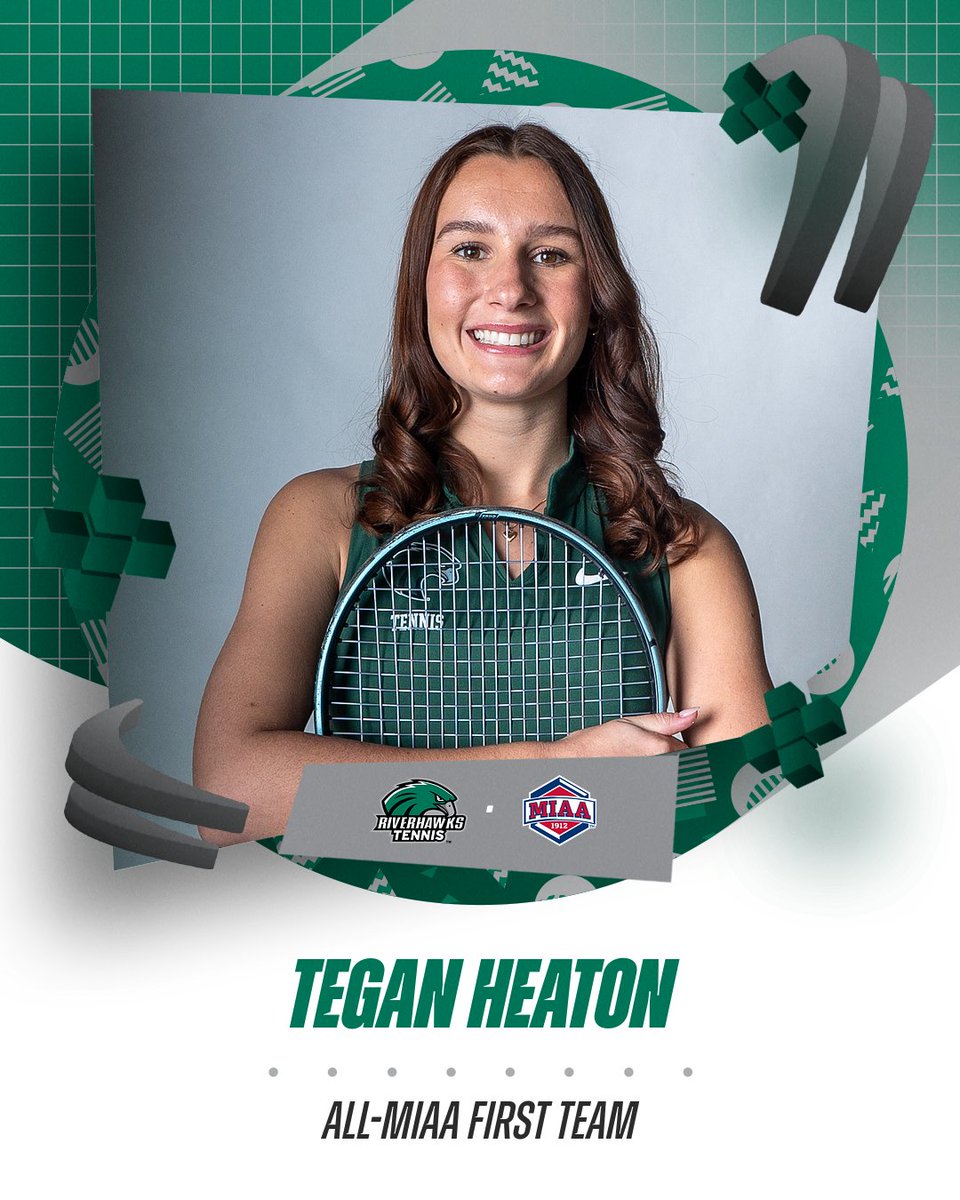 Tegan is currently ranked No. 48 nationally in singles and posted a 5-3 record against MIAA opponents this spring while playing in the No. 1 spot. Heaton recorded 11 singles wins in dual play and has 20 in her two-year career at Northeastern State. She was also named to the
