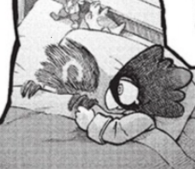 Question: Has Dark Shadow always been with Tokoyami since he was a child?

Horikoshi: They've always been together. When he was younger, he had to keep the lights slightly on to not rile up Dark Shadow. He would apologize to Dark Shadow by saying "good night, sorry it's kinda