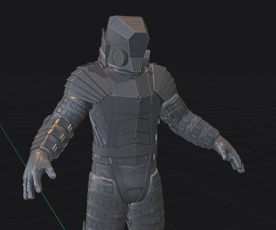 redid the whole chest part, to be a bit like a bulletproof vest. also messing around with strap harness kind of inspired by MGS. some day i'll finish it, some day...