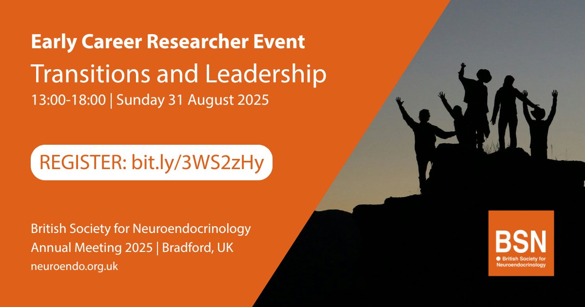 Transitions and Leadership is the theme of the ECR event at our Annual Meeting #BSNBradford2025.

Submit your abstract and register by 31 May: bit.ly/3WS2zHy

(ECR Travel grants available)