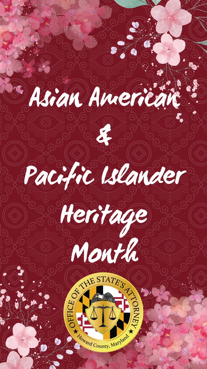This May, we proudly celebrate Asian American &amp; Pacific Islander Heritage Month! We honor the rich culture, contributions &amp; diversity of the AAPI community—both in our office and across Howard County. #AAPIHeritageMonth #HoCoDiversity