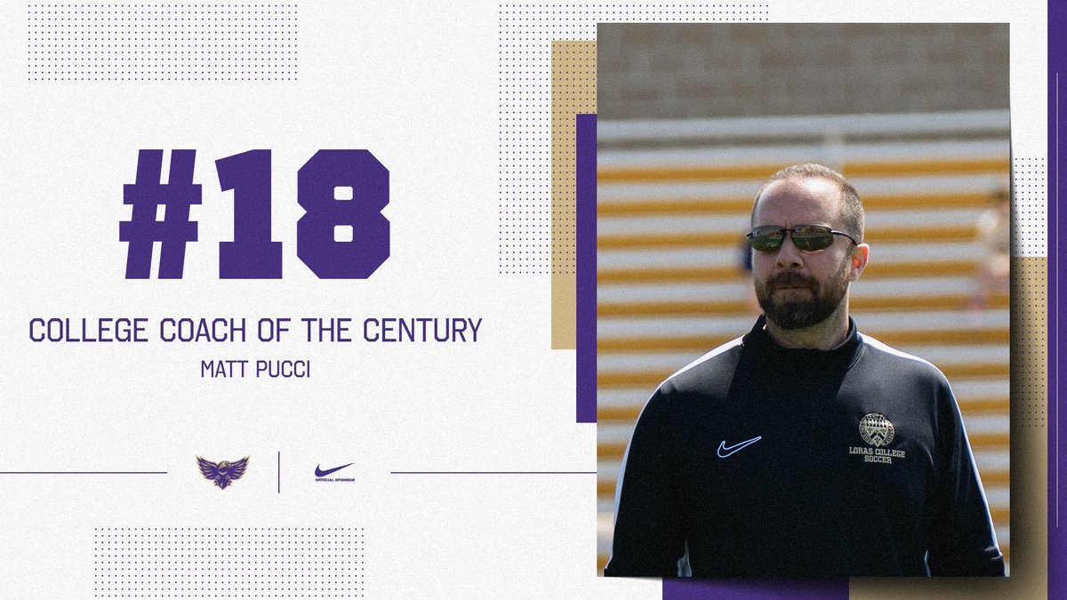 Loras College Women's Soccer (@loraswsoccer) on Twitter photo 🚨BREAKING NEWS🚨
Matt Pucci has been named the <a href="/iowasnewsnow/">Iowa's News Now</a> No. 1️⃣8️⃣ College Coach of the Century‼️
#GoDuhawks 🚨BREAKING NEWS🚨
Matt Pucci has been named the <a href="/iowasnewsnow/">Iowa's News Now</a> No. 1️⃣8️⃣ College Coach of the Century‼️
#GoDuhawks
