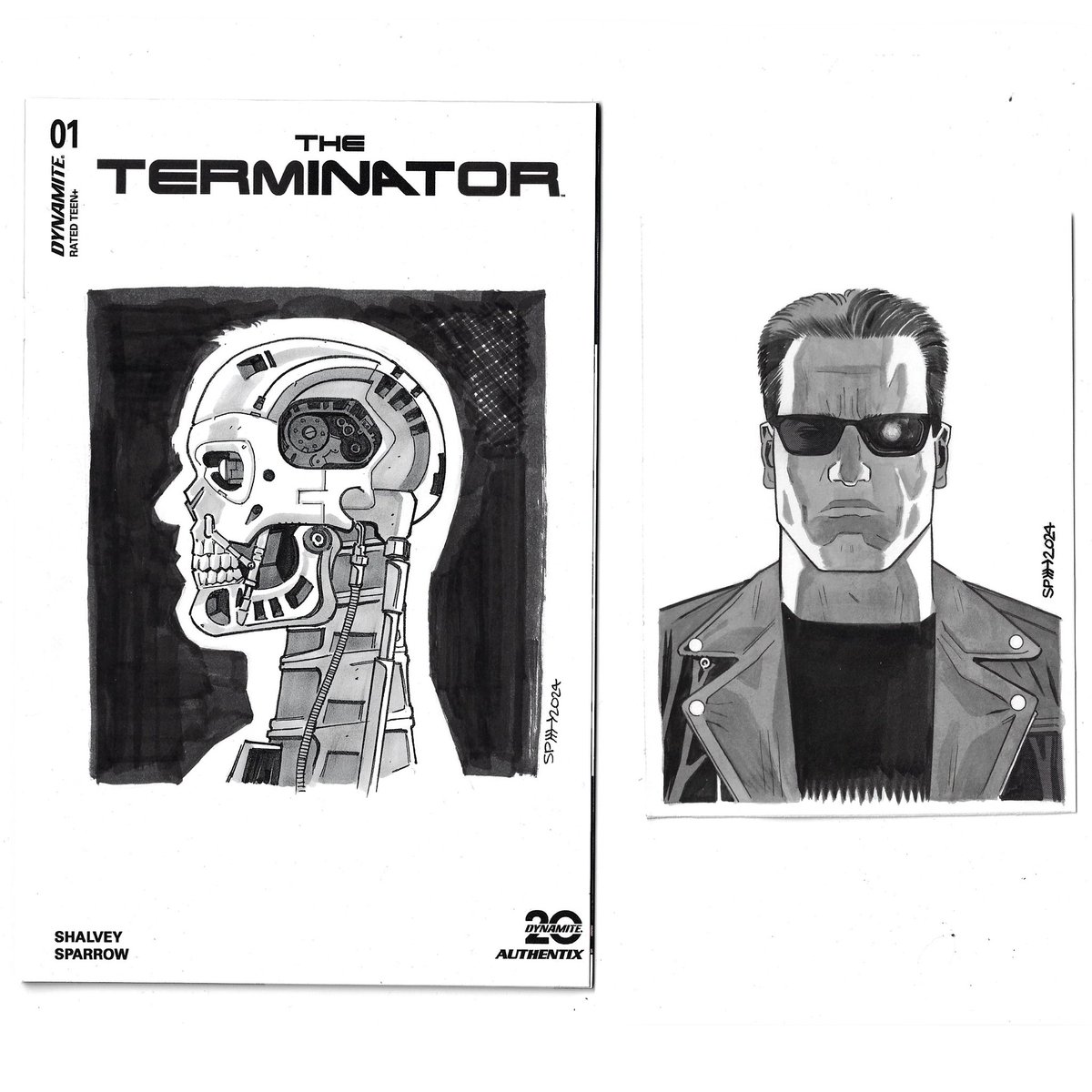 TERMINATOR DROP! My covers, limited edition #1 variant and <a href="/lukesparrowart/">Luke Sparrow</a>’s pages for #1 are now available to buy! 
Link 👇