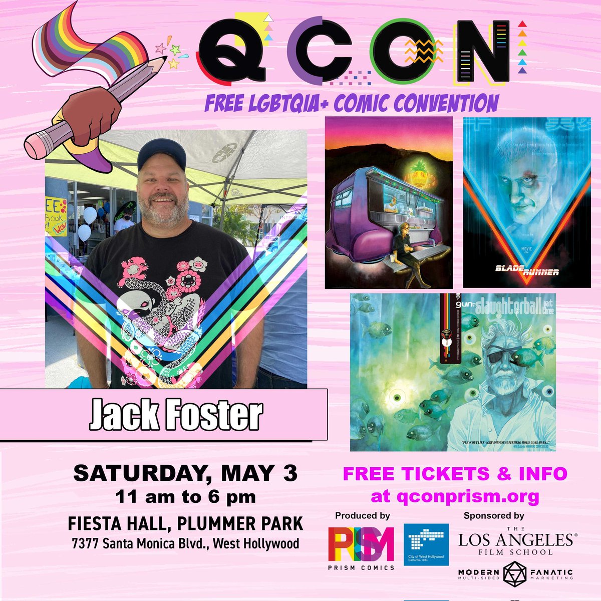 Q-Con (@qconprism) on Twitter photo Q CON 2025 is ecstatic to have writer and artist <a href="/TheVillainist/">Jack Foster</a> as a guest!
Jack is the talent behind the fantastic GUN series. His work can also be found in the BEYOND SUNSET Anthology series, and more!
REGISTER FOR FREE TICKETS: qconprism.org
#comics #lgbtqia #indie Q CON 2025 is ecstatic to have writer and artist <a href="/TheVillainist/">Jack Foster</a> as a guest!
Jack is the talent behind the fantastic GUN series. His work can also be found in the BEYOND SUNSET Anthology series, and more!
REGISTER FOR FREE TICKETS: qconprism.org
#comics #lgbtqia #indie