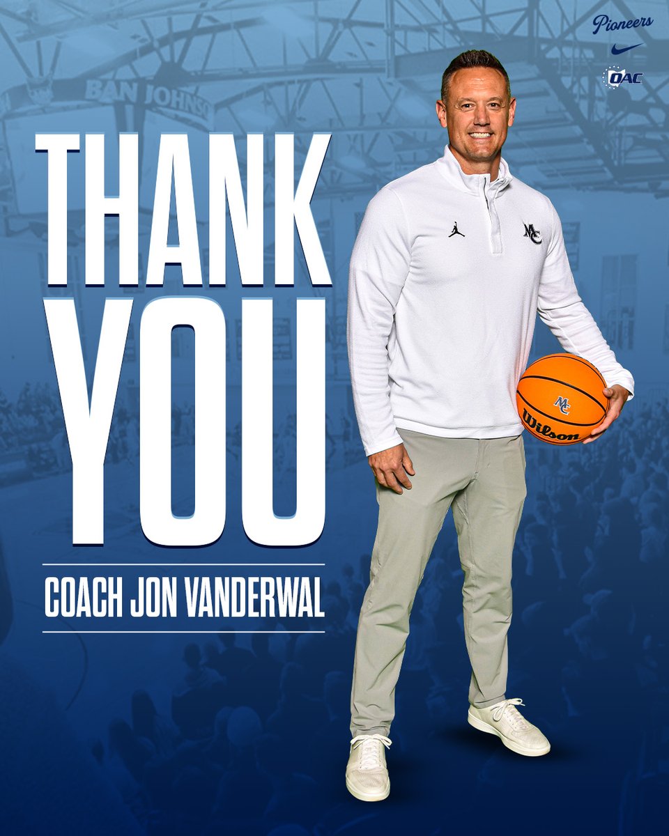 🚨🏀🚨🏀🚨🏀

Coach VanderWal has accepted the head coaching position at Trine University. Thank You Coach for your 18 years of dedication to Marietta College Men's Basketball and all that you have brought to Ban Johnson Arena and the Mid-Ohio Valley. #PioNation #d3hoops