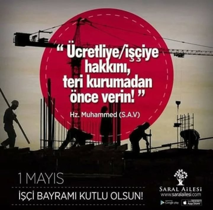1 Mayıs işçi bayramı kutlu olsun