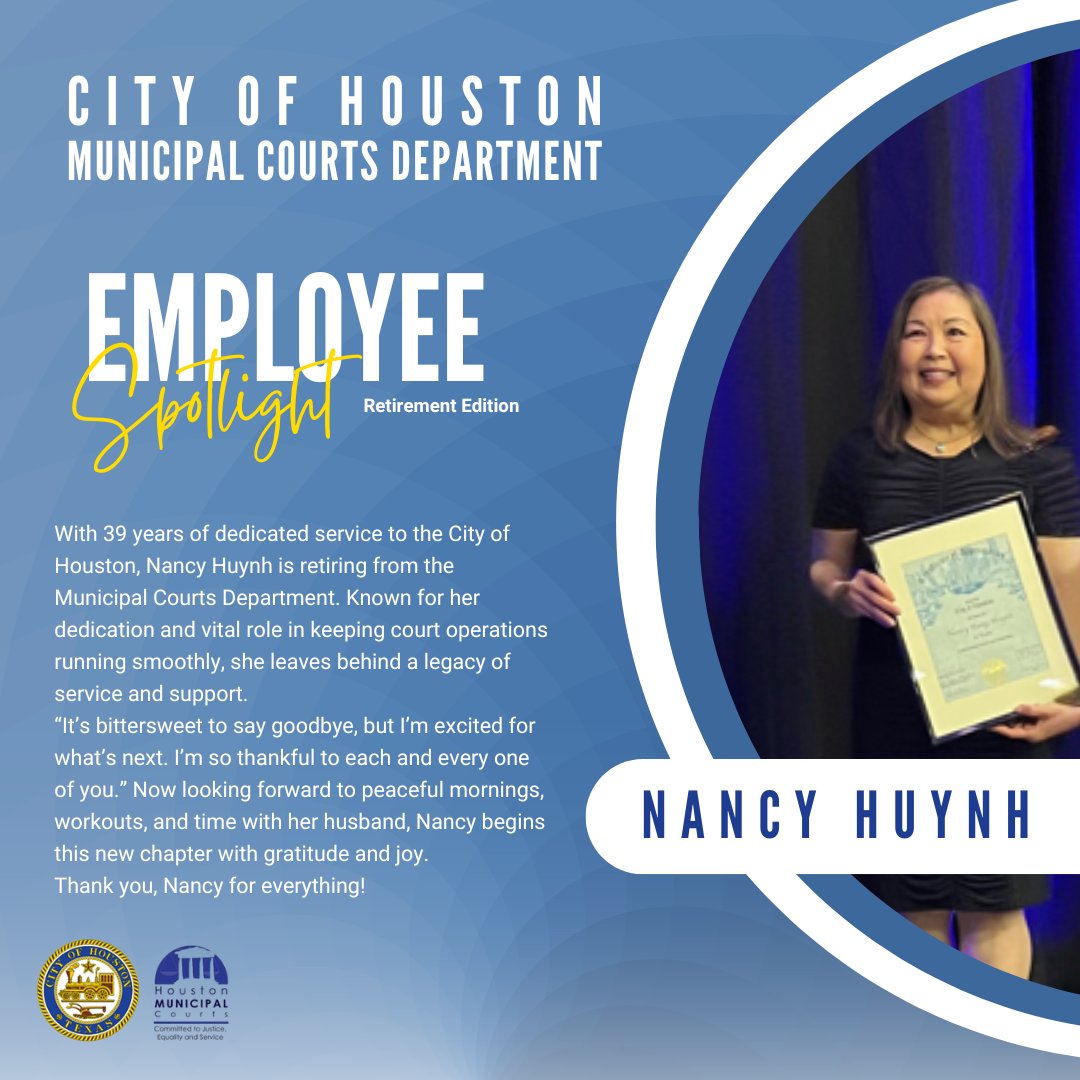 Nancy Huynh, your new chapter is just beginning! Happy Retirement!