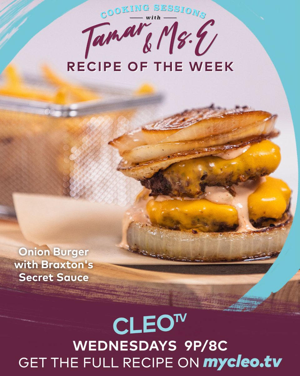 mycleotv's tweet image. Can you say YUM!? 😋 The Braxton Burger paired with a Strawberry Mint Ginger Lemonade 🍸 *chefs kiss* 🤌🏾

Here🔗: bit.ly/42Y2XH5

Missed an episode this season? Catch up on #CookingSession with @TamarBraxtonHer &amp;amp; @EvelynBraxton anytime on the #CLEOTV App or On Demand!