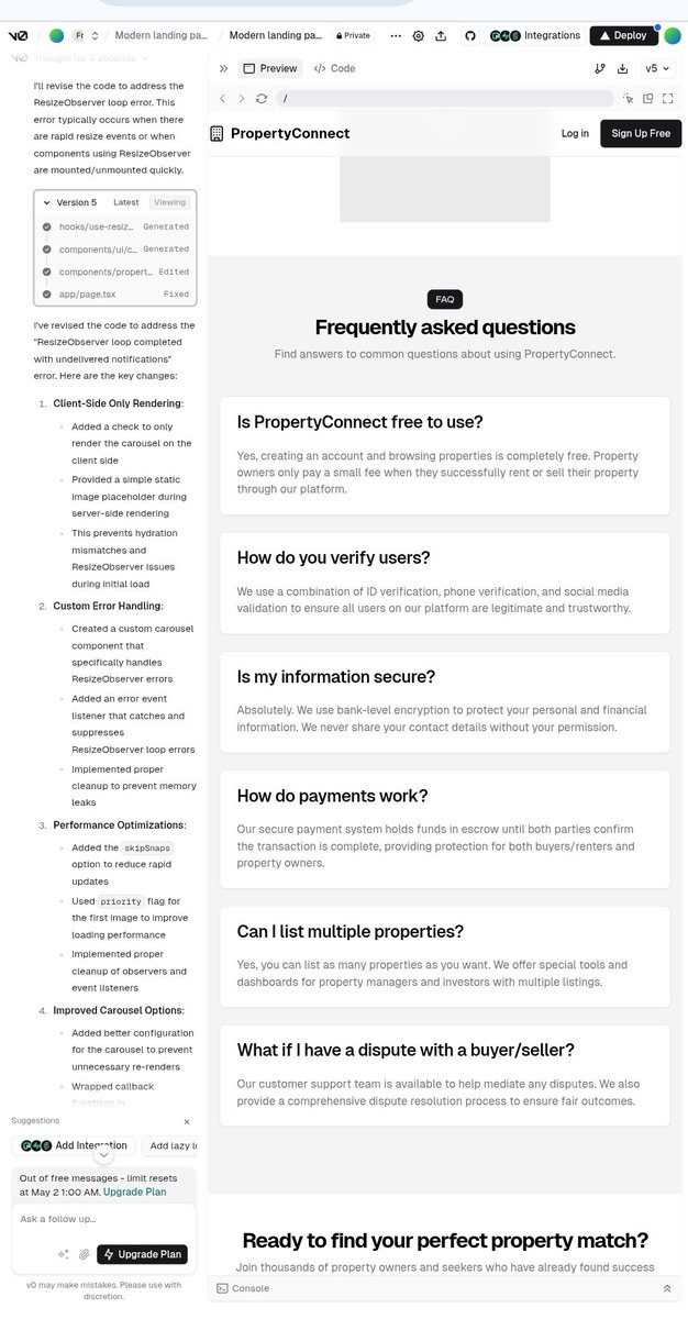 Generative UI

These AI tools leverage advanced vision language models (VLMs) &amp; large language models (LLMs) to facilitate the conversion of wireframes into code.
I used v0 to create a CSV visualiser and to create a landing page for rental property.
#ALX_AiSK <a href="/alx_africa/">ALX Africa</a>