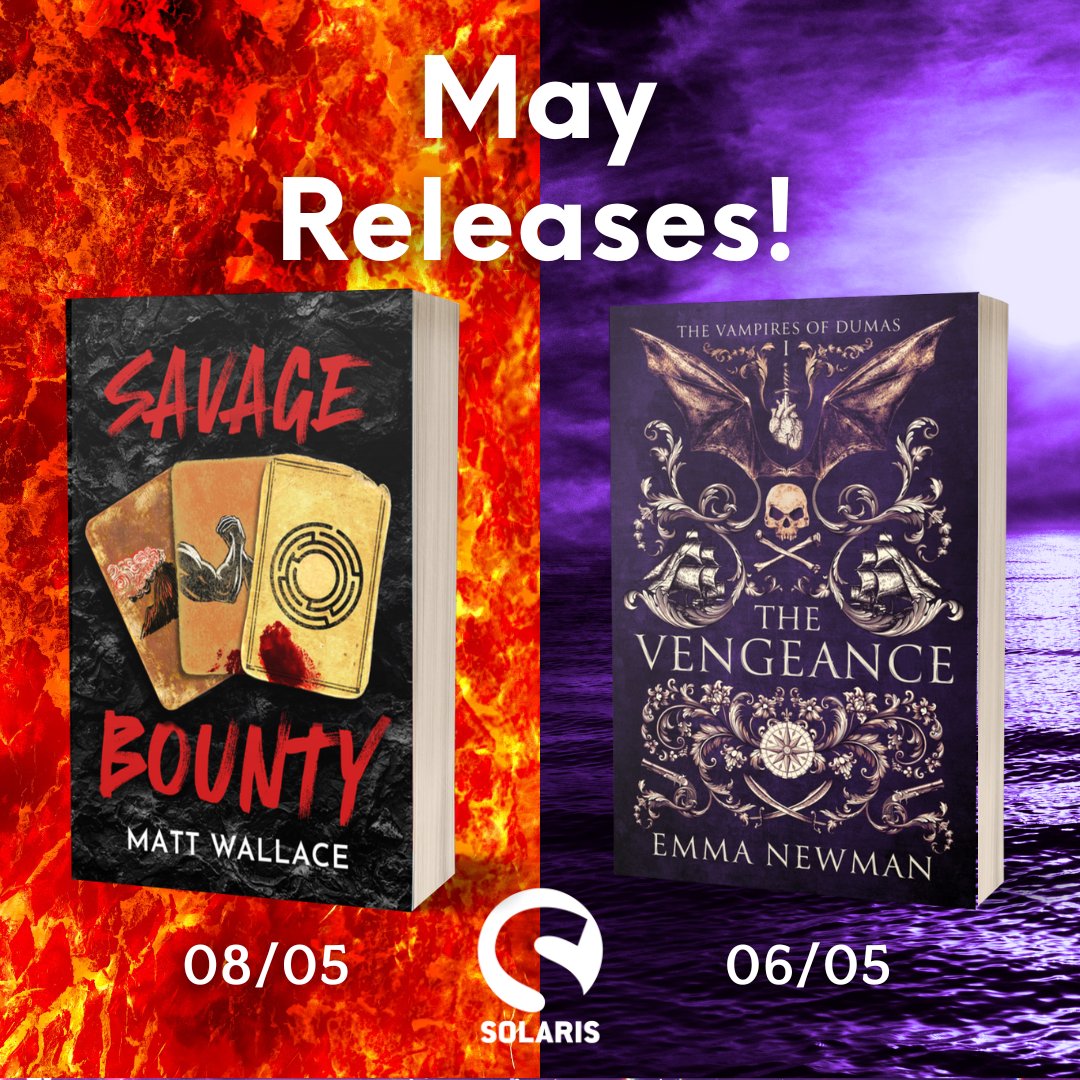 Solaris Books (@solarisbooks) on Twitter photo OUT THIS MONTH! A duo of fabulous fantasy novels 👇
SAVAGE BOUNTY #2 SAVAGE REBELLION <a href="/MattFnWallace/">Matt Wallace is Updates Only</a>, an exciting and diverse grimdark trilogy! geni.us/savagecompany
THE VENGEANCE by Emma Newman Vampire and pirates and secrets oh my! geni.us/thevengeance OUT THIS MONTH! A duo of fabulous fantasy novels 👇
SAVAGE BOUNTY #2 SAVAGE REBELLION <a href="/MattFnWallace/">Matt Wallace is Updates Only</a>, an exciting and diverse grimdark trilogy! geni.us/savagecompany
THE VENGEANCE by Emma Newman Vampire and pirates and secrets oh my! geni.us/thevengeance