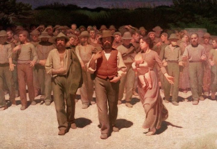 "È un tentativo che faccio per sollevarmi un pochino dalla volgarità dei soggetti che non sono informati ad una forte idea. Tento la pittura sociale."