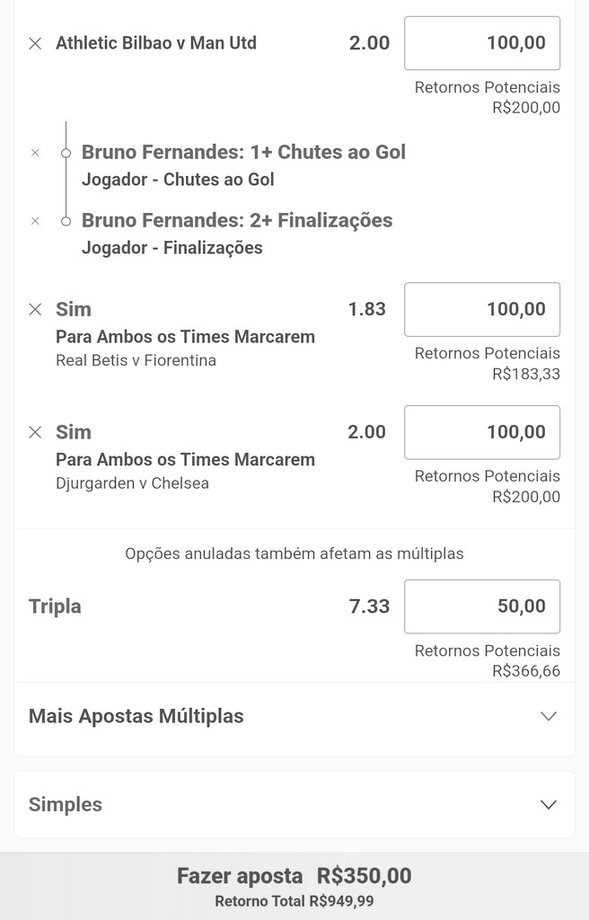 Tec_Automacao's tweet photo. Olá pessoal, deixando essa bilhete para nós acompanhar esses jogos.
Simples 1und
Múltipla 1/2und
🔥🔥🔥🔥🔥🔥🔥🔥🔥🔥🔥🔥🔥🔥
Aposte com Responsabilidade 🔞 https://t.co/koYPcw4Zs0